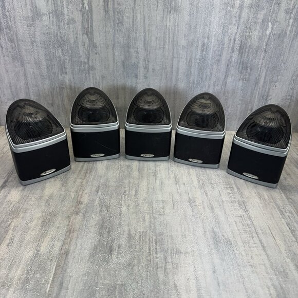 Mirage Nanosat Set Of 5 Speakers Black Fully Functional - Picture 1 of 14